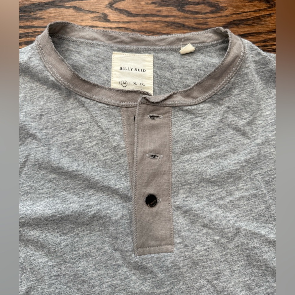 Billy Reid gray henley M